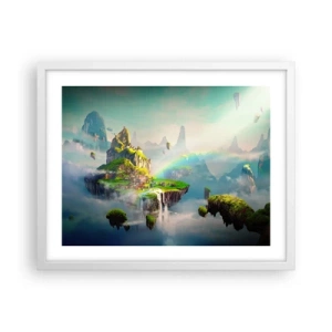 Pôster em moldura branca - Meio do céu - as ilhas felizes - 50x40 cm