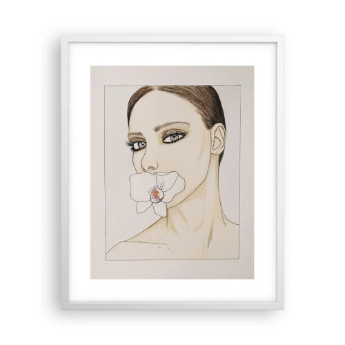 Pôster em moldura branca - Símbolo de elegância e beleza - 40x50 cm