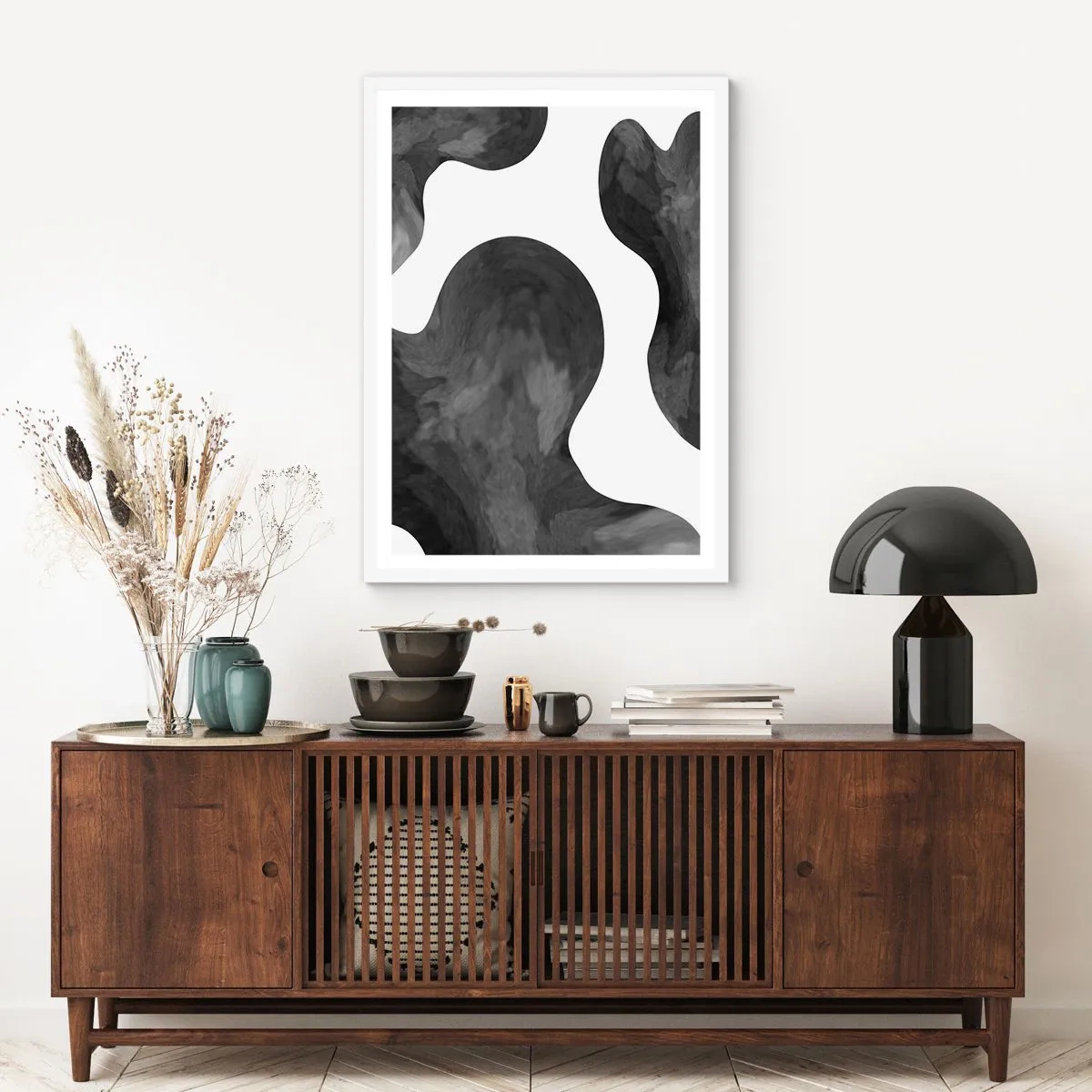 Pôster em moldura branca - Via Láctea - 40x50 cm