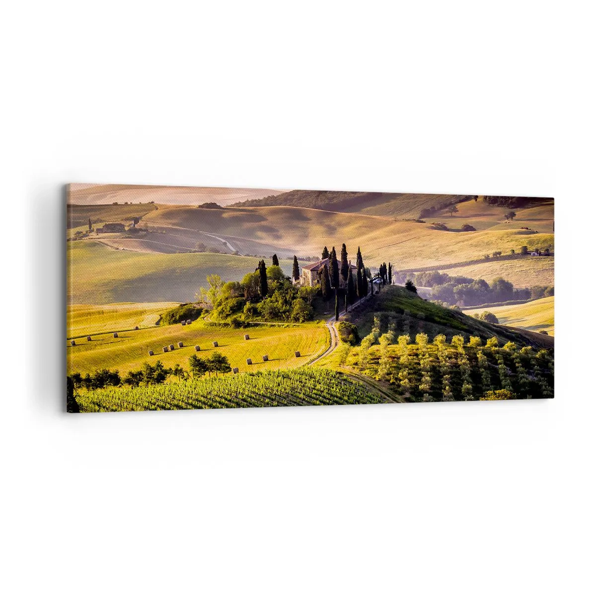 Quadro em tela - Arcádia - Paisagem toscana - 120x50 cm