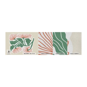 Amostra de papel de parede Premium Canvas - Folclórico e moderno - Boho, Flores, Minimalismo - 100x30 cm
