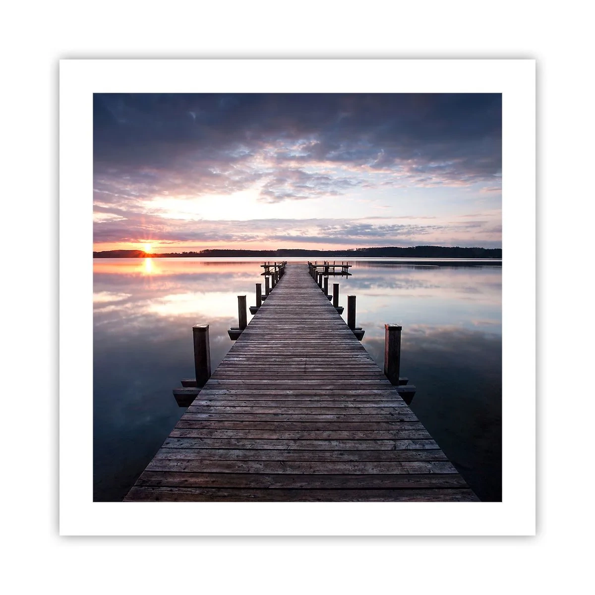 Pôster - A tranquila fronteira do dia e da noite - 50x50 cm