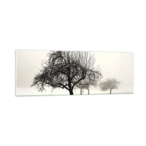 Quadro em vidro - Sono de inverno - 90x30 cm