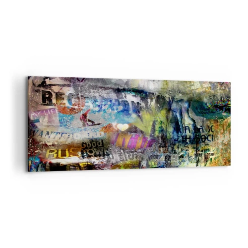 Quadro em tela - Colagem de memórias - 100x40 cm