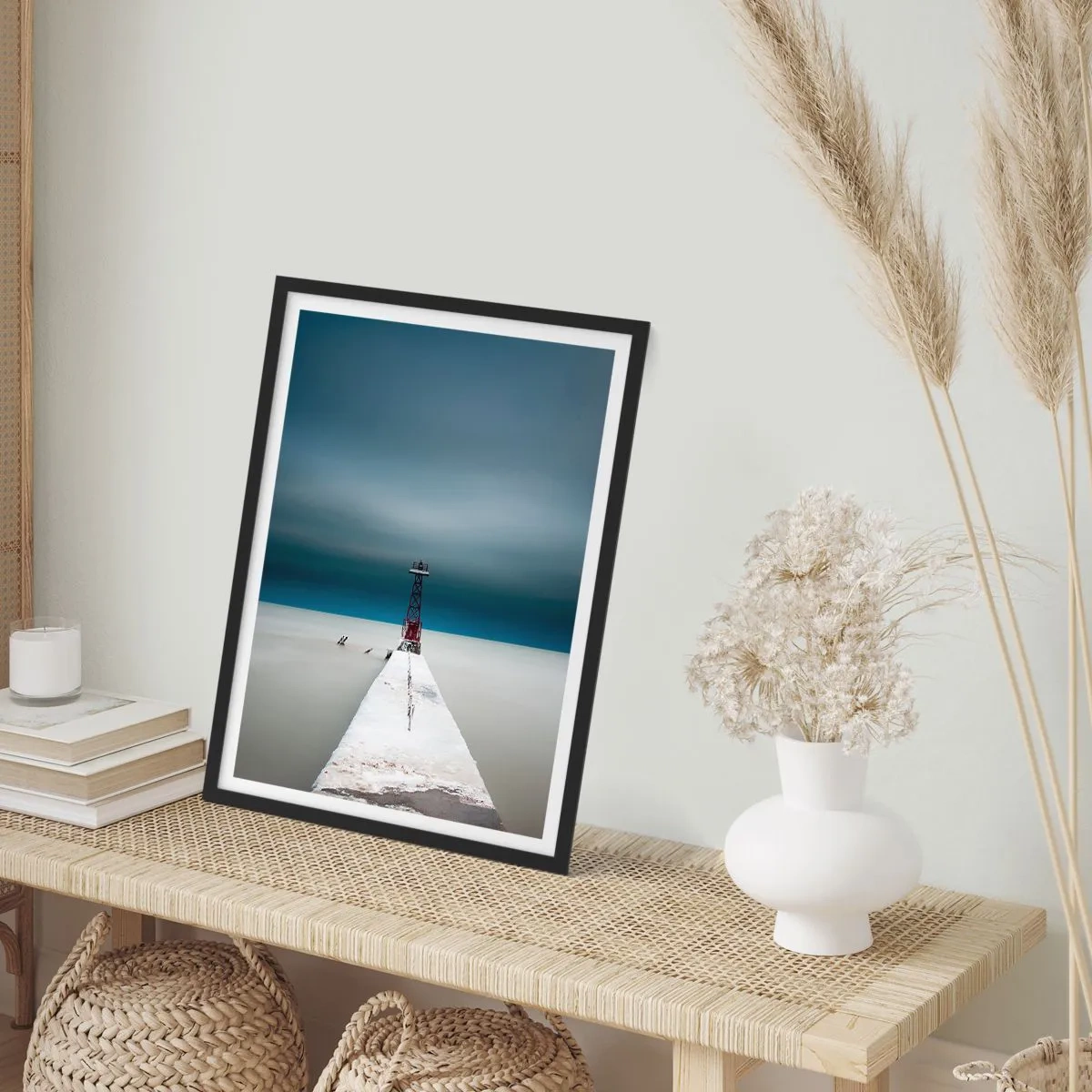 Pôster com moldura preta - Ao encontro do infinito - 70x100 cm