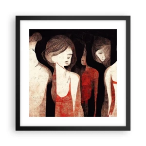 Pôster com moldura preta - Madonas das trevas - 40x40 cm