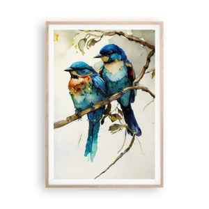 Pôster com moldura de carvalho claro - Ele ficou ofendido? - 70x100 cm