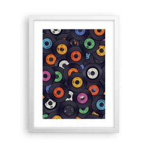 Pôster em moldura branca - Cores dos clássicos - 30x40 cm