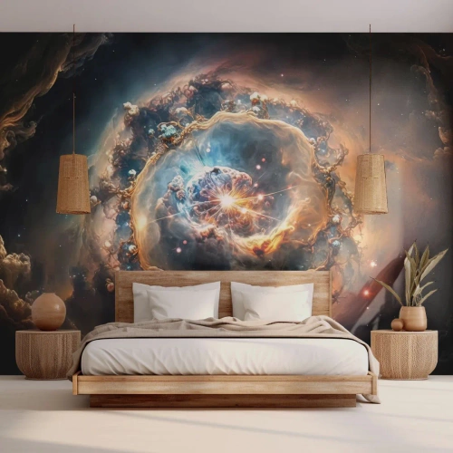 Papel de Parede Autocolante Deluxe Sticker - Início - Universo, Cosmos, Galáxia - 150x105 cm