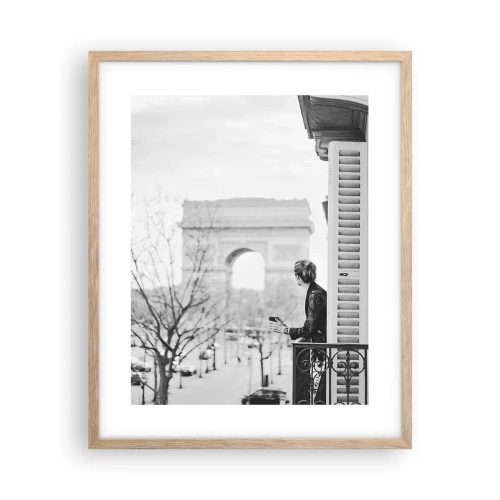 Pôster com moldura de carvalho claro - Quarto com vista - 40x50 cm