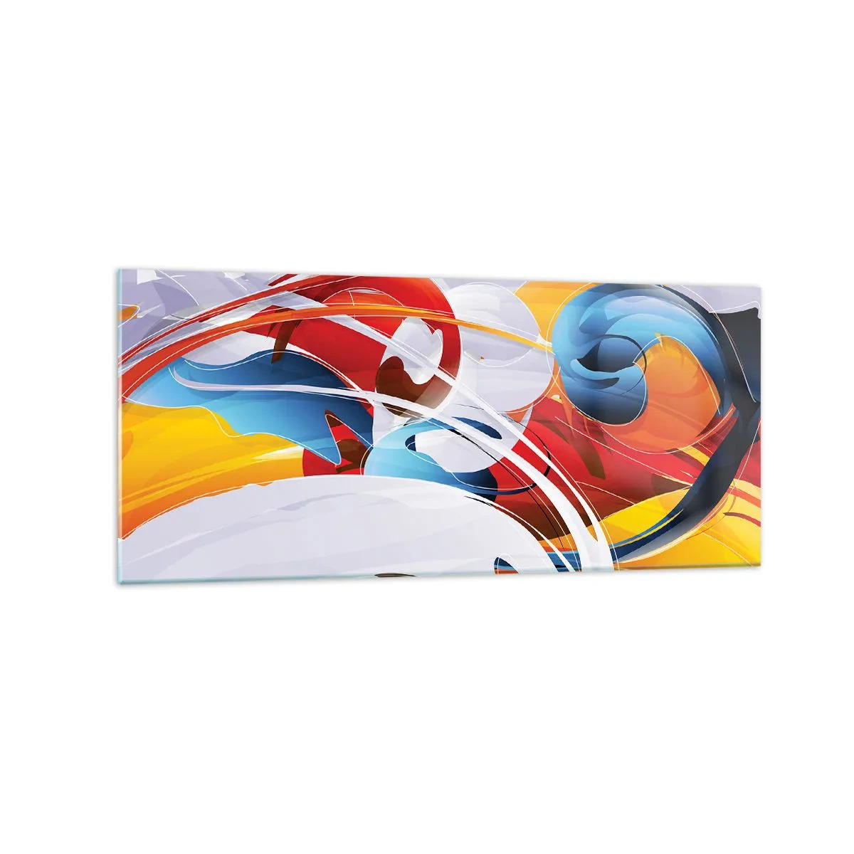 Quadro em vidro - A dança dos elementos da natureza - 120x50 cm