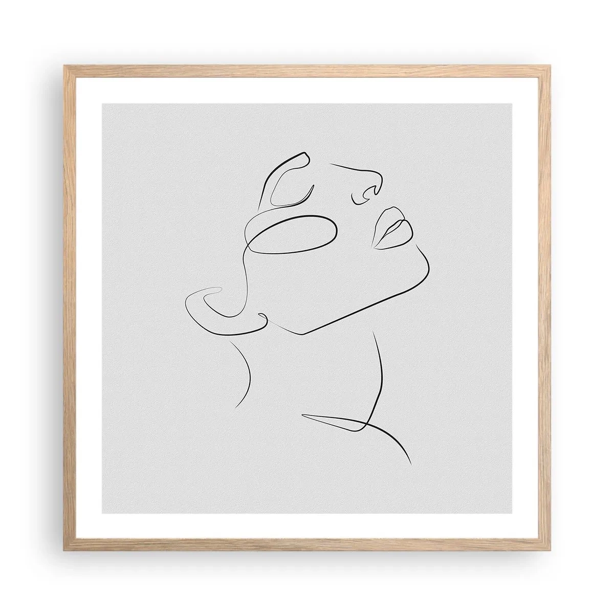 Pôster com moldura de carvalho claro - Os meandros dos sonhos - 60x60 cm