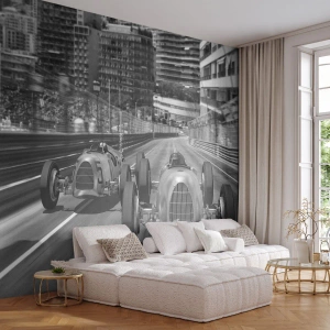 Papel de Parede Premium Canvas - Era uma vez em Monte Carlo - Automotivo, Corrida, Vintage - 400x280 cm