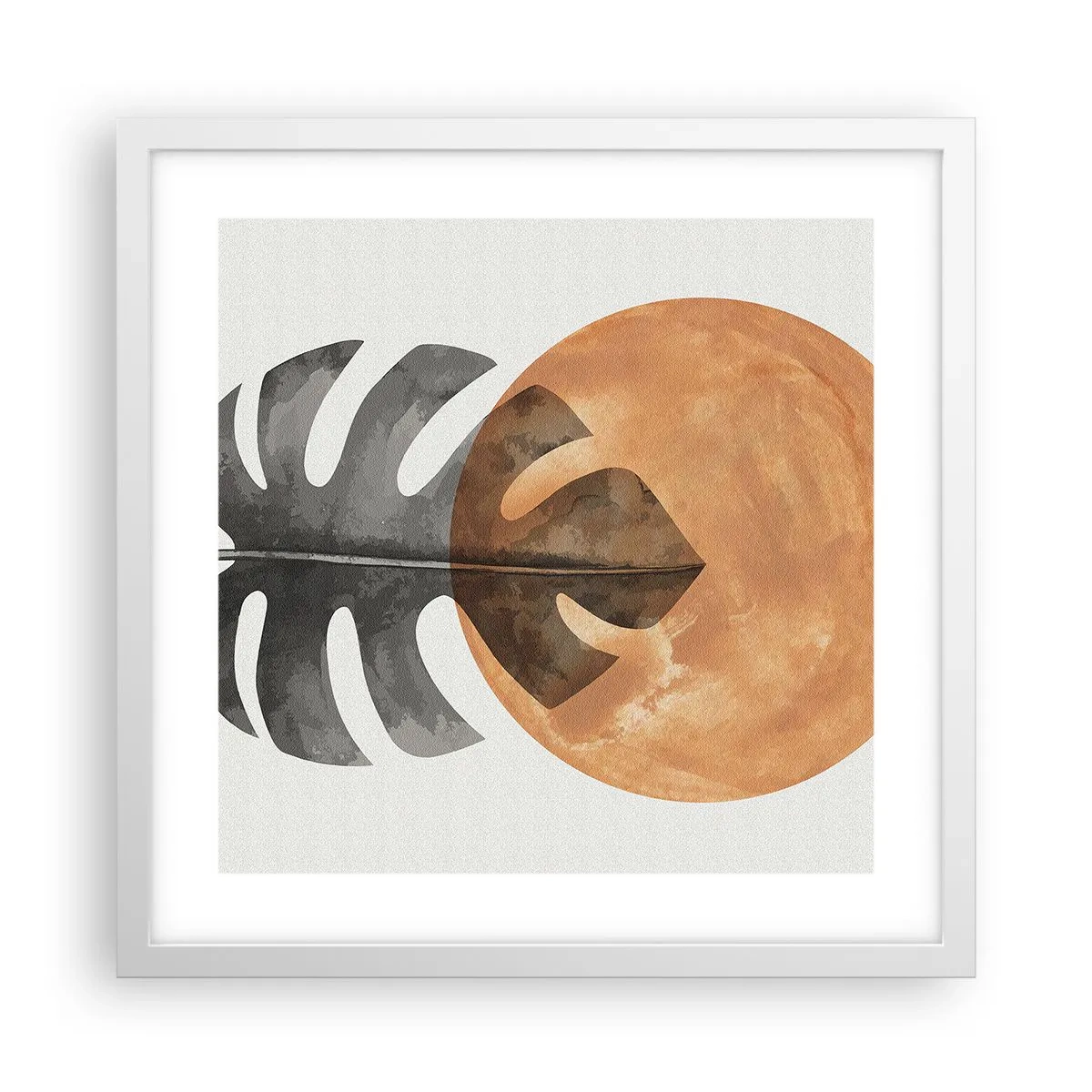 Pôster em moldura branca - Sempre o sol - 40x40 cm