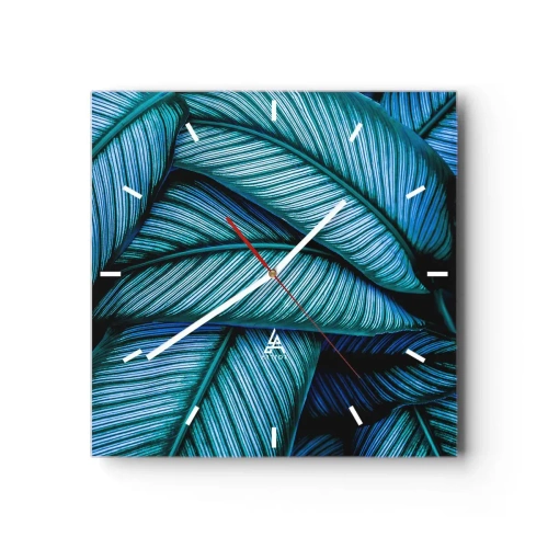 Relógio de parede - Relógio em vidro - Linhas de vida - 30x30 cm