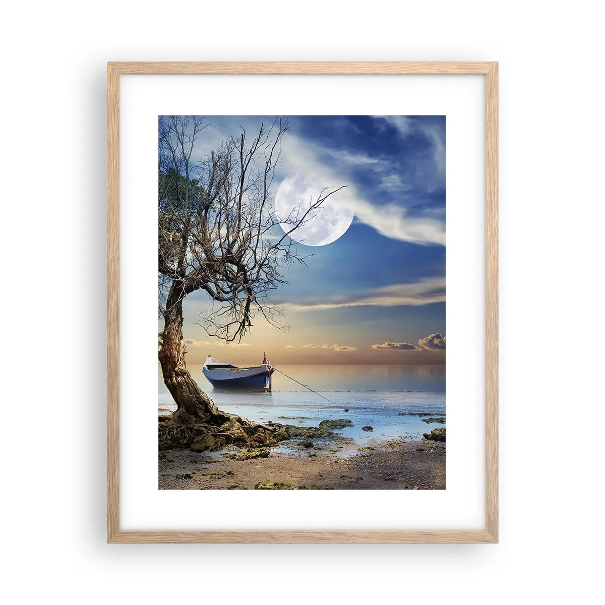 Pôster com moldura de carvalho claro - É este o fim ou o começo? - 40x50 cm