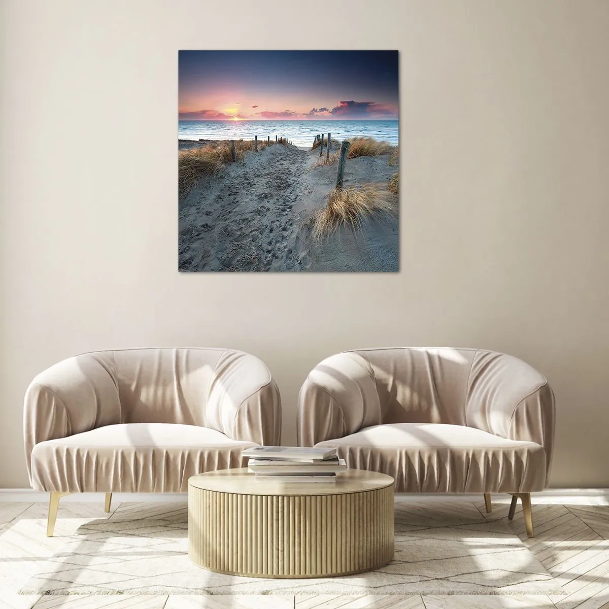 Quadro em vidro - Derramou um arco-íris de esplendor radiante.... - 60x60 cm