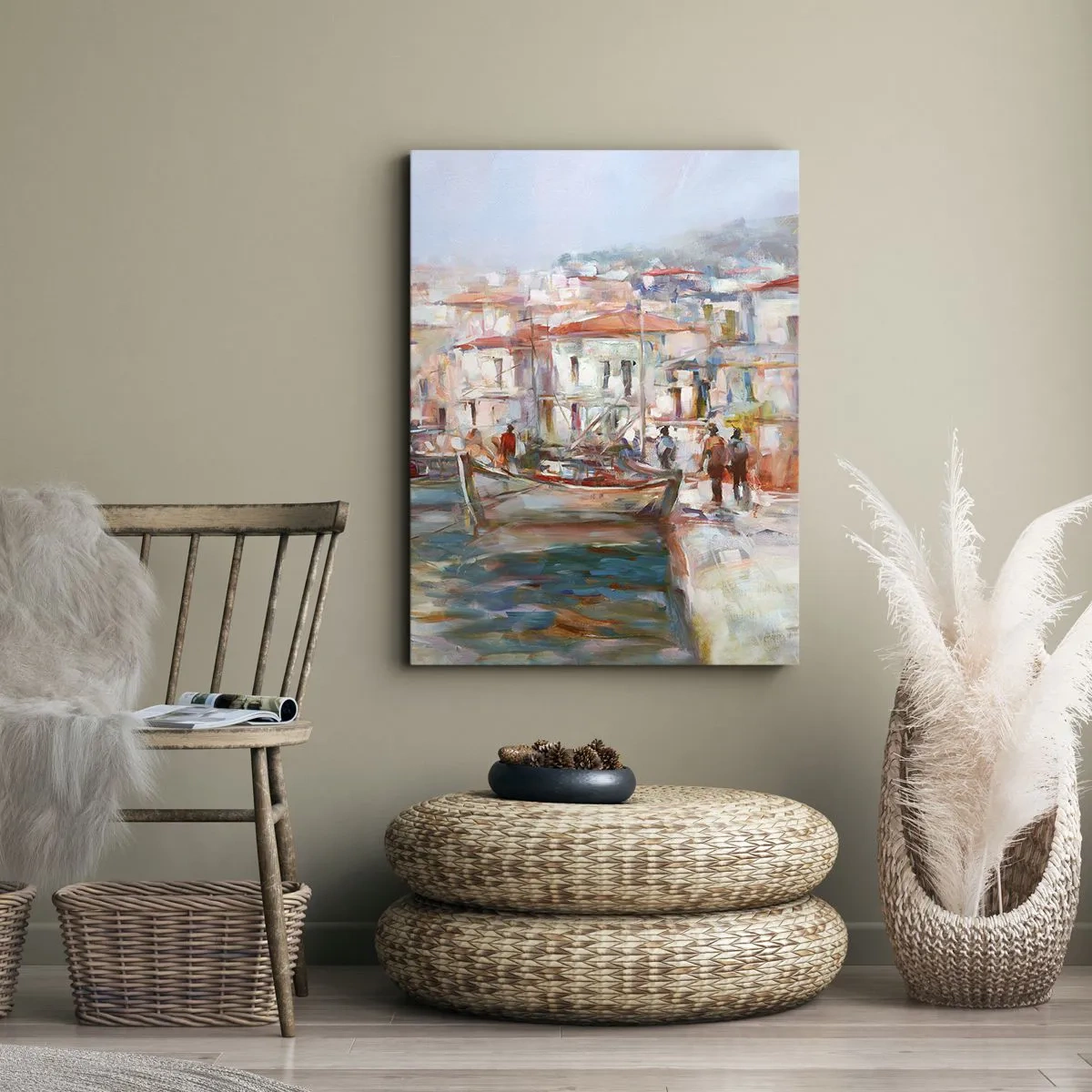Quadro em tela - Férias em pastel - 50x70 cm