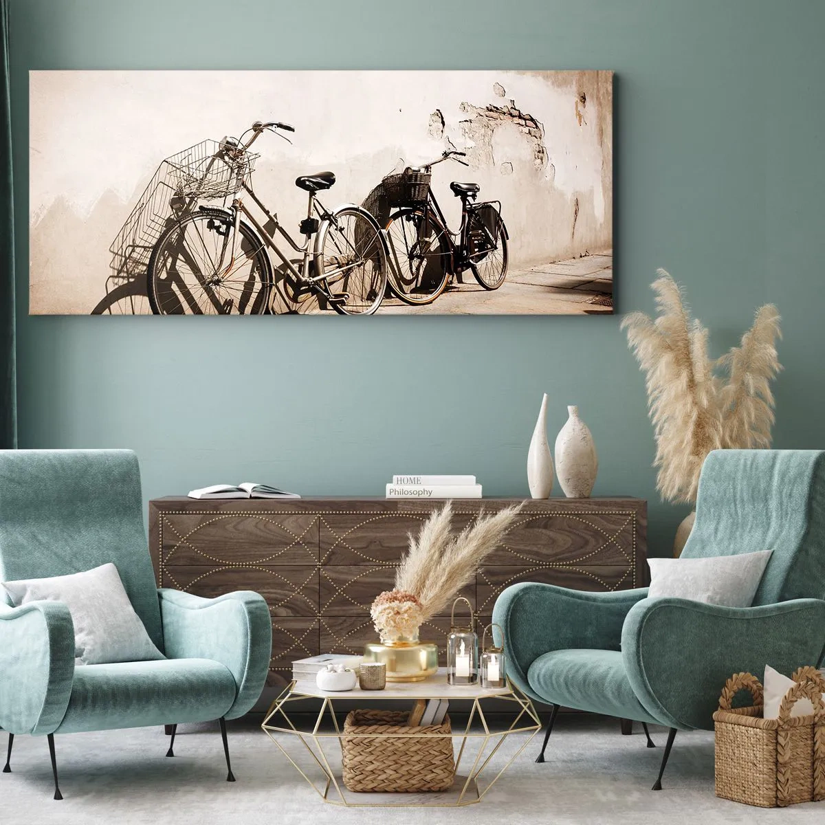 Quadro em tela - Encanto inesquecível do passado - 120x50 cm