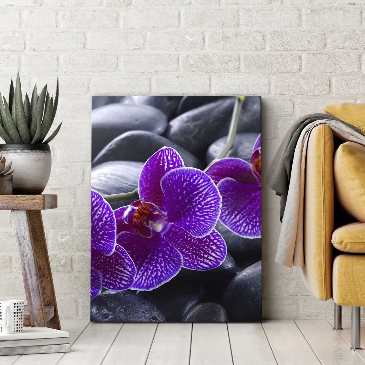 Quadro em tela - As pedras de iluminaram de deleite - 50x70 cm