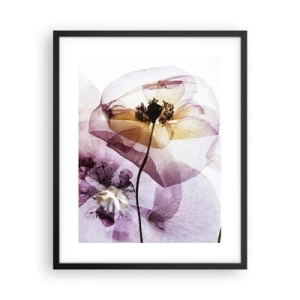 Pôster com moldura preta - A transparência das flores - 40x50 cm