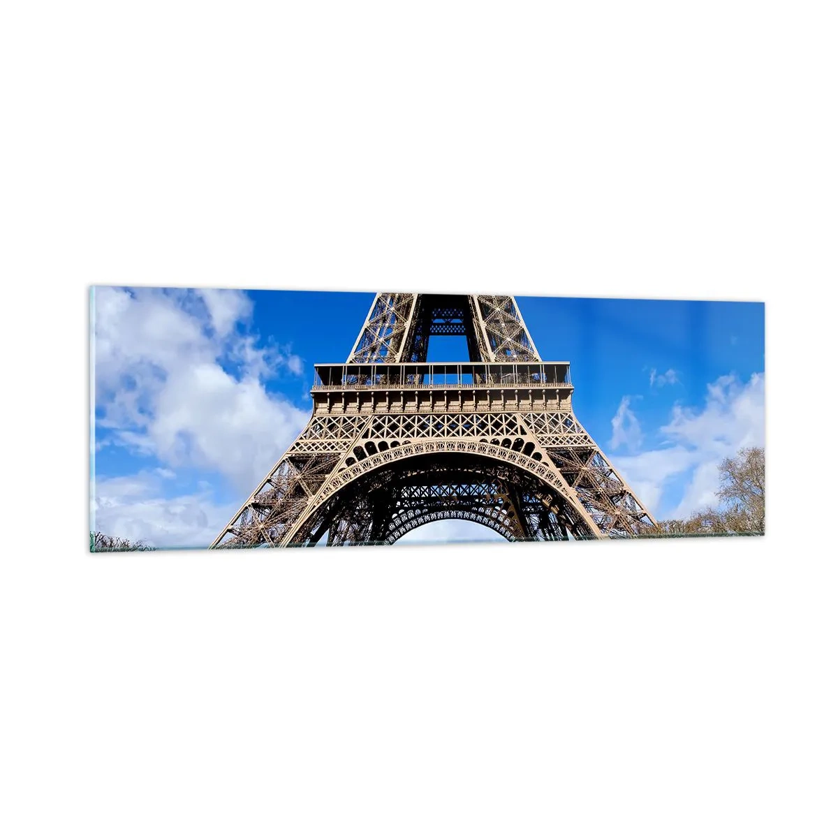 Quadro em vidro - Toda Paris aos seus pés - 90x30 cm