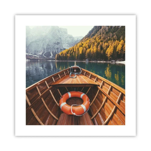 Pôster - Excursão na montanha - 40x40 cm