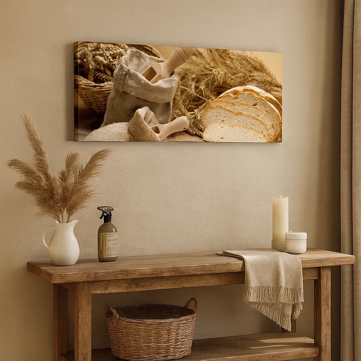 Quadro em tela - Pão de cada dia - 30x30 cm