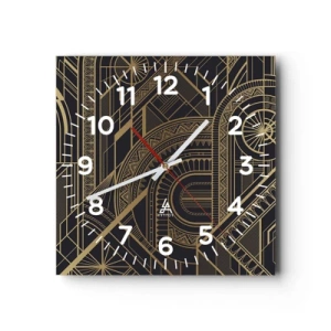 Relógio de parede - Relógio em vidro - Conceitos, ideias, planos - 40x40 cm