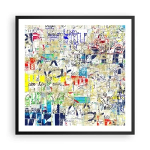 Pôster com moldura preta - Simplesmente agradável aos olhos - 60x60 cm