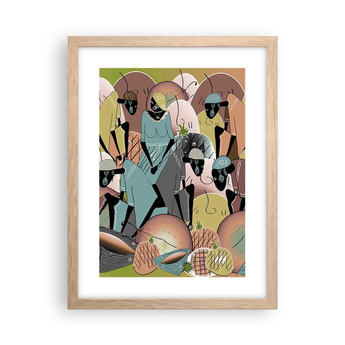 Pôster com moldura de carvalho claro - Uma grande festa se aproxima - 30x40 cm