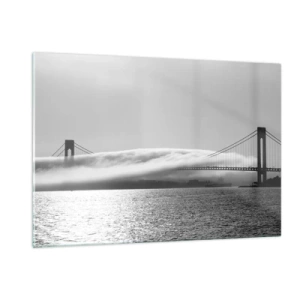 Quadro em vidro - Navegando pelo Golden Gate - 120x80 cm
