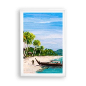 Pôster em moldura branca - Um sonho exótico - 61x91 cm