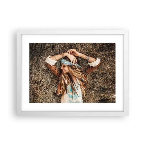 Pôster em moldura branca - A caminho do verão do amor - 40x30 cm