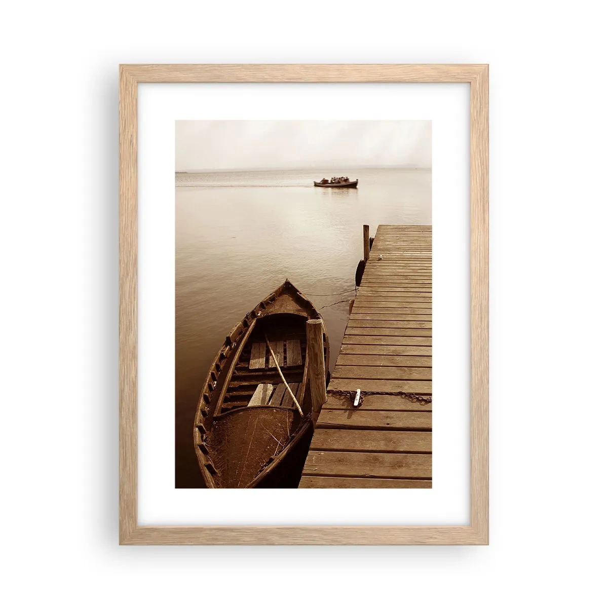 Pôster com moldura de carvalho claro - Paz de espírito - 30x40 cm