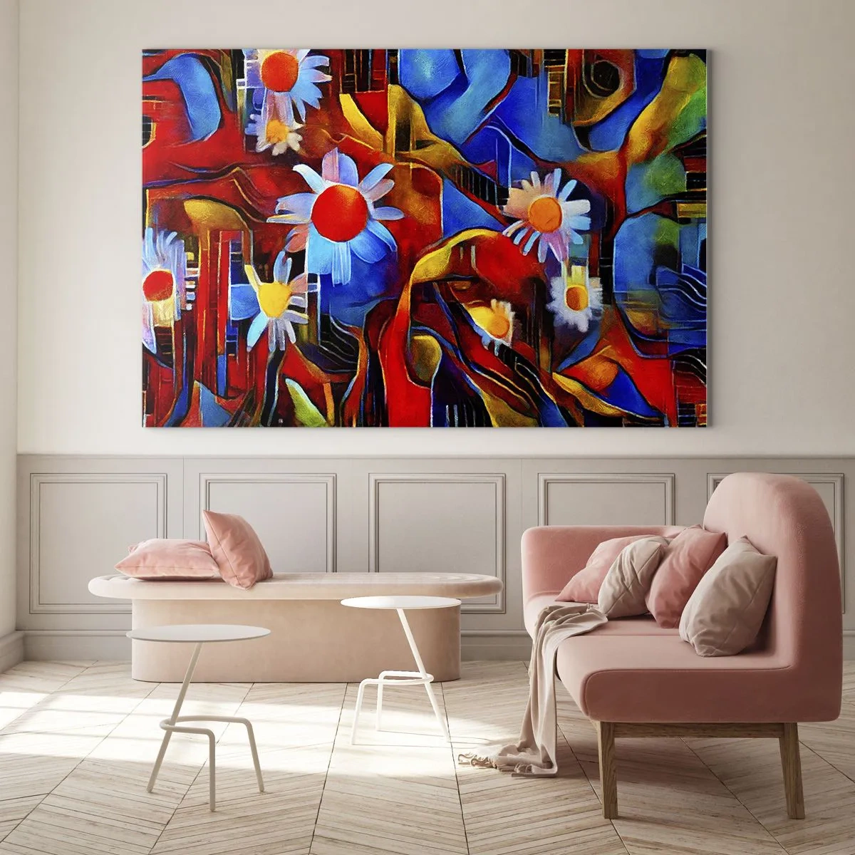 Quadro em vidro - Cores da vida - 120x80 cm