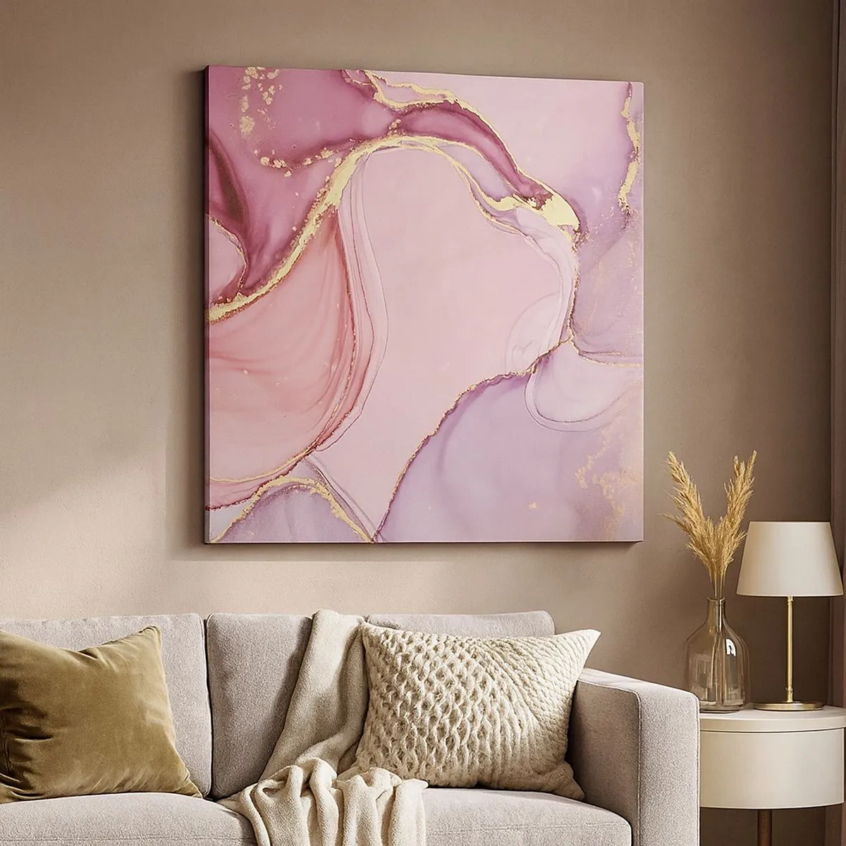 Quadro em tela - Carícia das cores - 30x30 cm