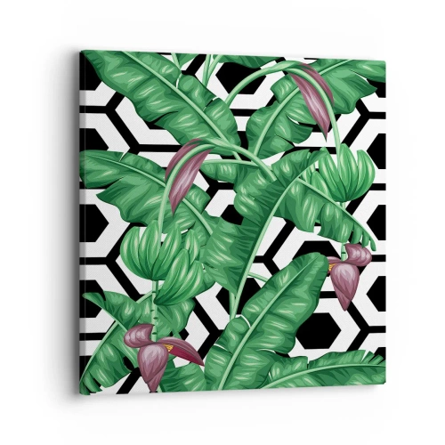 Quadro em tela - Composição simétrica por natureza - 40x40 cm