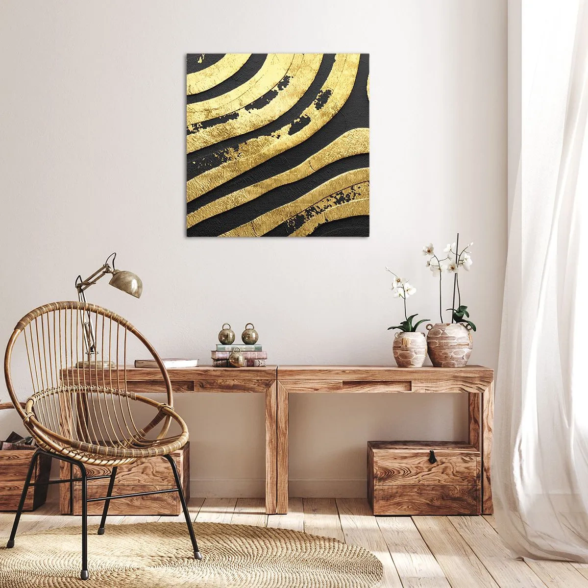 Quadro em tela - Tudo flui - 30x30 cm