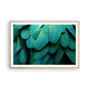 Pôster com moldura de carvalho claro - Precisão de papagaio - 91x61 cm