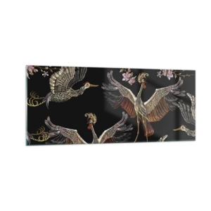 Quadro em vidro - O pássaro de conto de fadas - 100x40 cm