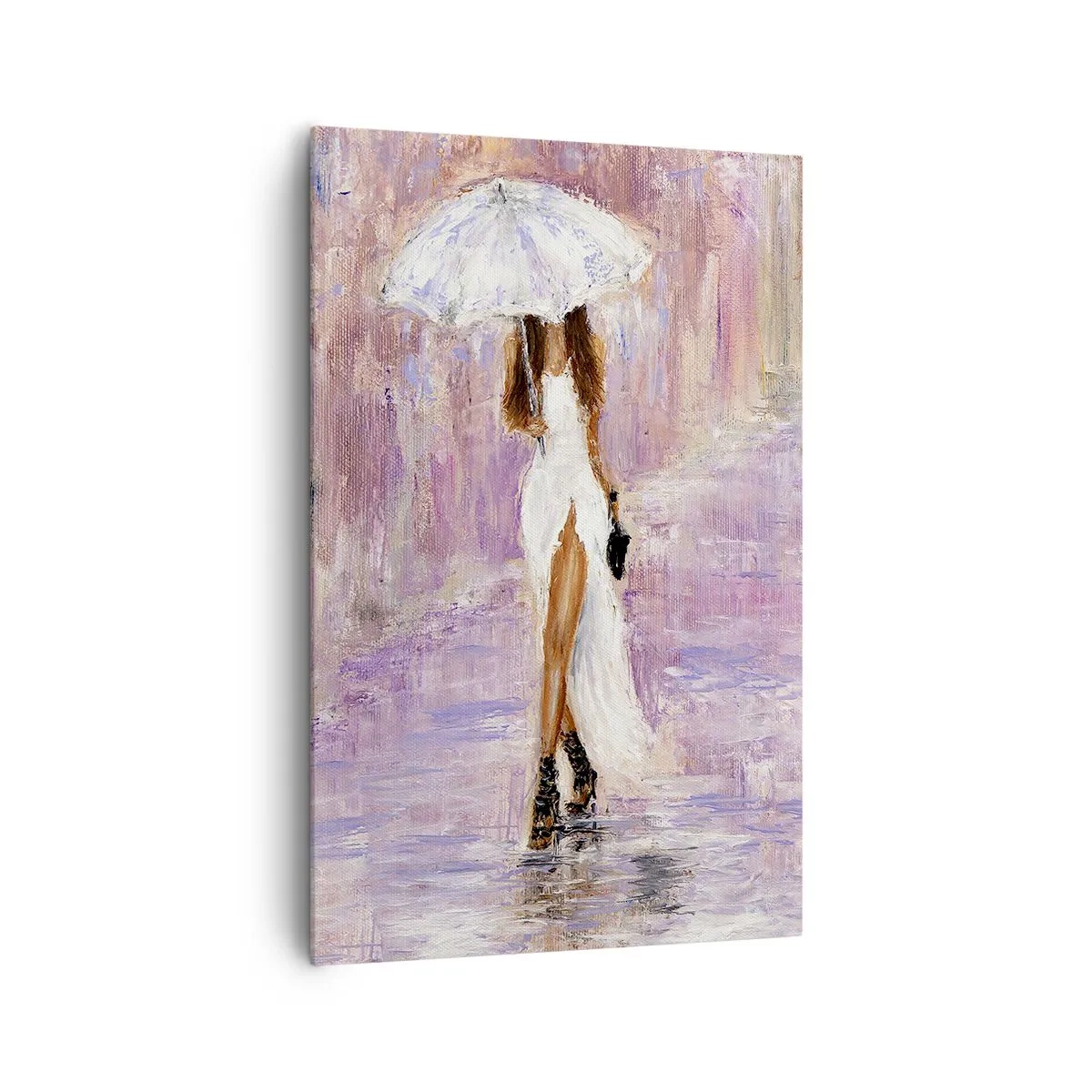 Quadro em tela - Na chuva lilás - 80x120 cm