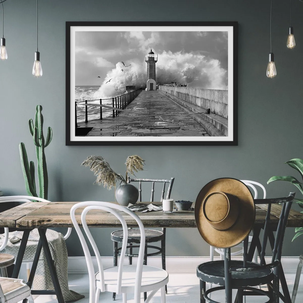 Pôster com moldura preta - Destemida - 91x61 cm