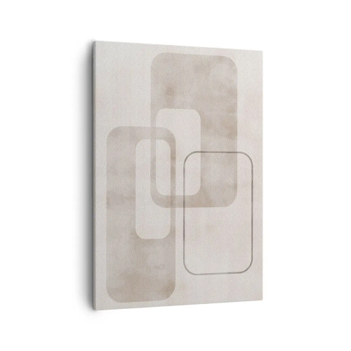 Quadro em tela - Argamassa geométrica - 50x70 cm