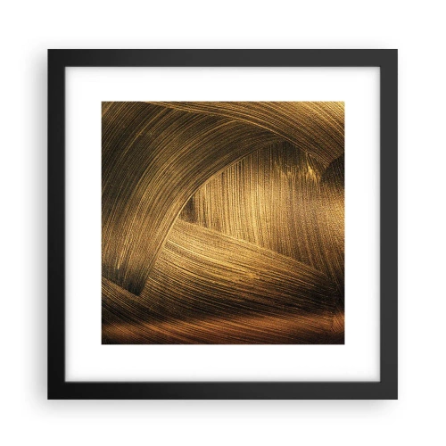 Pôster com moldura preta - No labirinto dourado - 30x30 cm