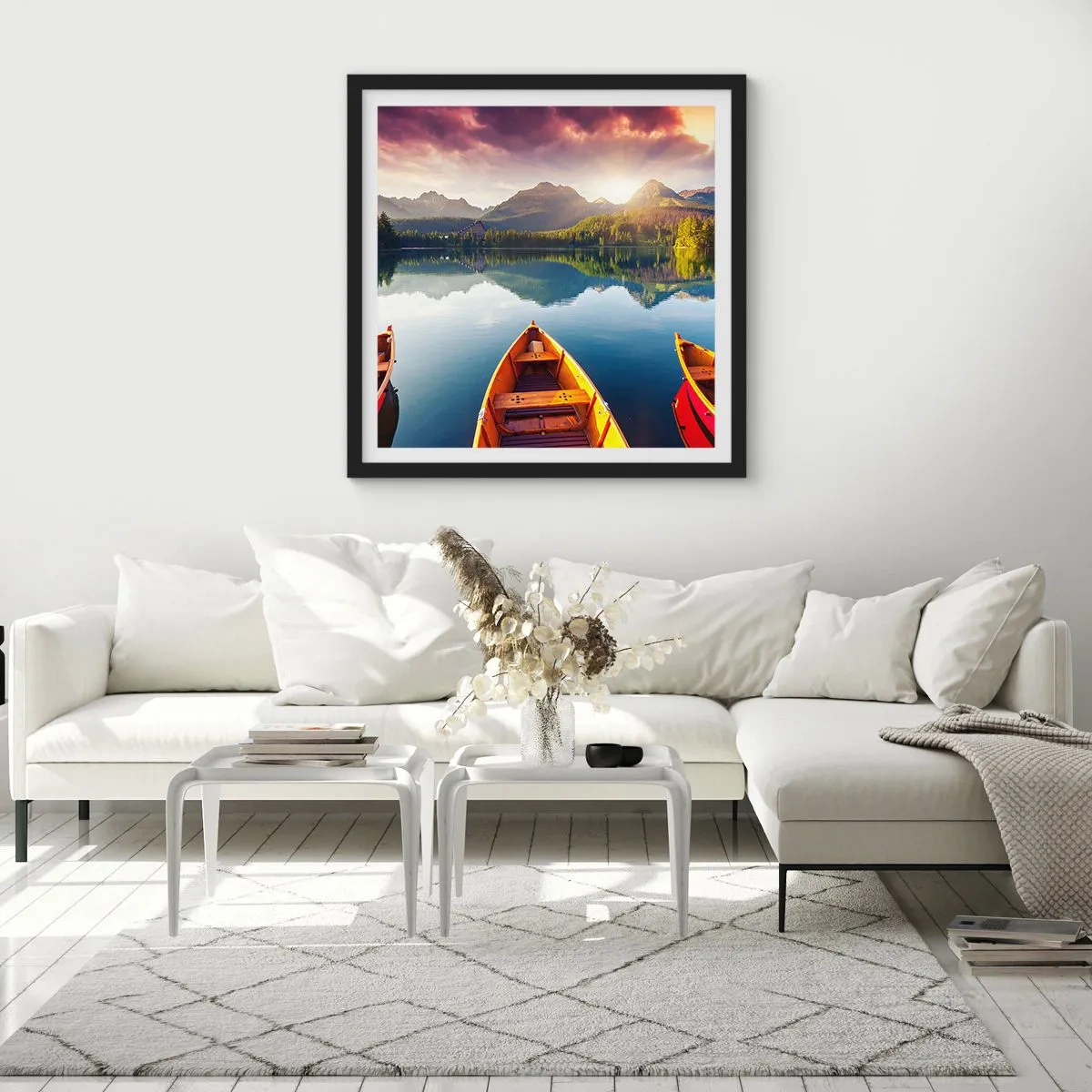 Pôster com moldura preta - Nada contra a natureza - 40x40 cm