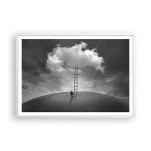 Pôster em moldura branca - Tudo é possível - 100x70 cm