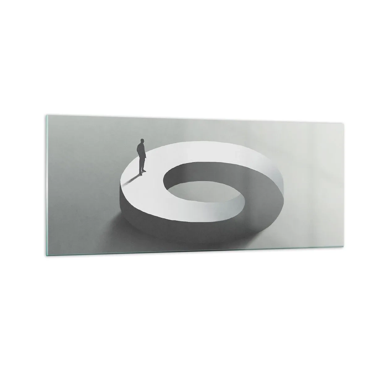 Quadro em vidro - Seja inteligente - 100x40 cm