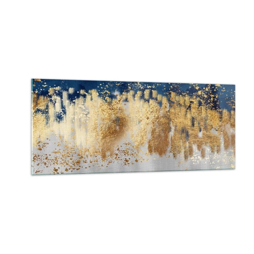 Quadro em vidro - Uma composição moderna com brilho - 100x40 cm