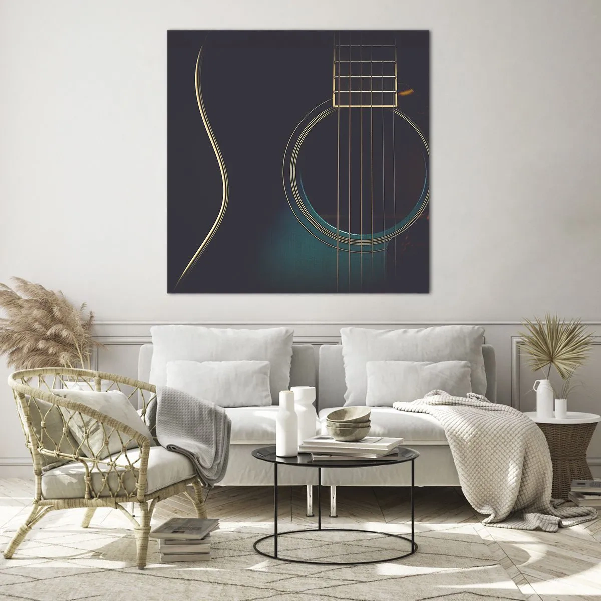 Quadro em vidro - Um momento antes de soar - 60x60 cm